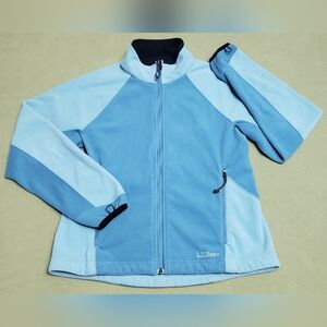 L.L. Bean Polartec Blue Fleece Full Zip Jacket